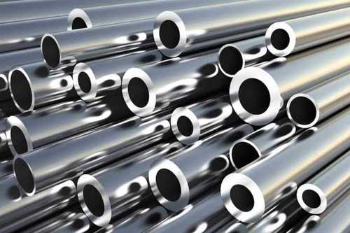 Silver Round Ferrous Metal Pipes