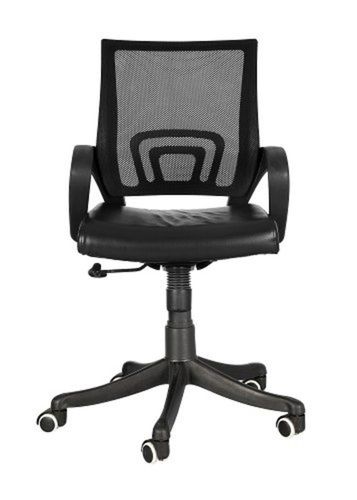 Black Staff Executive Medium Mesh Back Revolving Office Chair With Warranty