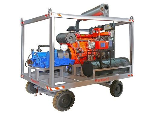 Tube Cleaning Machine With 198 Hp Diesel Engine System With Tank And Trolley Mounted System Cleaning Type: High Pressure Cleaner