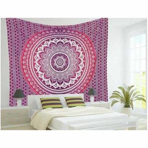 Cotton Tapestry Multicolor Double Bedsheet