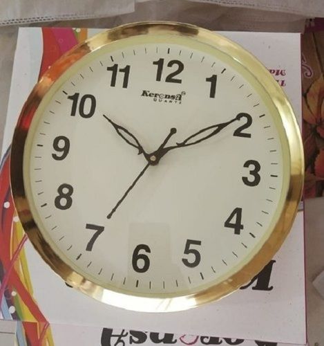 Golden And White Fine Finish Office Clock