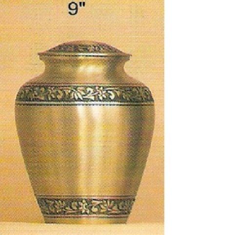 Matt Finish Brass Adult Cremation Urn