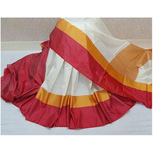 Multicolour Dhupain Silk Saree with Blouse Piece