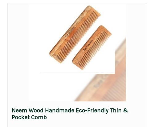 Neem Wood Handmade Eco-Friendly Thin & Pocket Comb