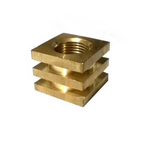 Brass Insert - Custom Size, Square Shape, Golden Color | Powder Coated Finish, 1 Year Warranty