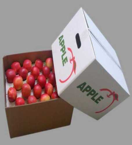 White Apple Printed Corrugated Box