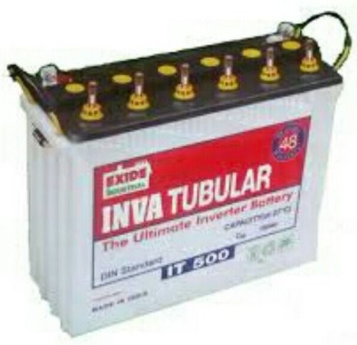 White Exide Inva Tubular Battery 12V