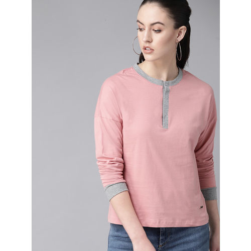 Cotton Full Sleeve Plain T Shirts For Women