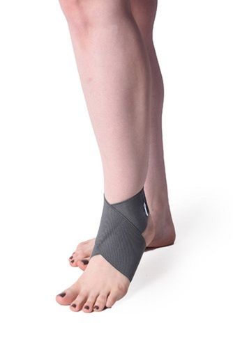 Grey Unisex Stretchable Ankle Support Binder Brace