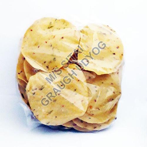 Yellow No Added Preservatives Delicious Taste Round Spicy Masala Papad