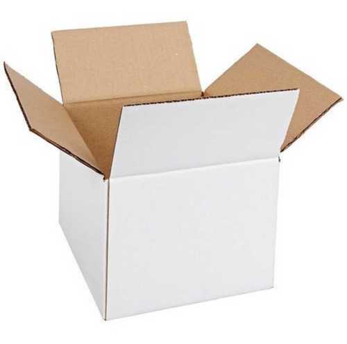 White Rectangular Duplex Corrugated Box for Packaging