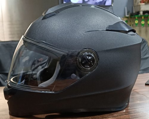 Addin Flip - Plastic, Size S-XL, Black | Open Face Motorcycle Riding Helmet, Lightweight 800g