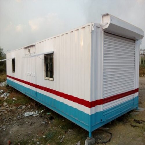 शटर स्टील डिज़ाइन के साथ मॉड्यूलर और प्रीफ़ैब्रिकेटेड बिल्ट मल्टीकलर पोर्टेबल केबिन
