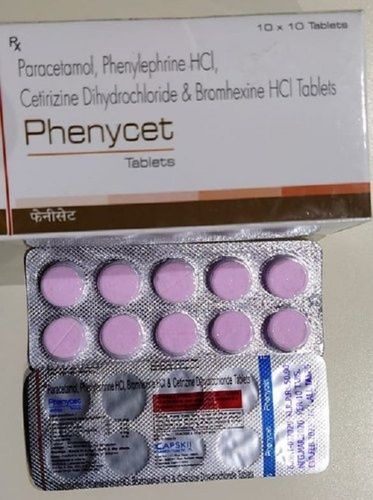 Paracetamol Phenylephrine Hcl Cetirizine Dihydrochloride Bromhexine Hcl Tablet Generic Drugs