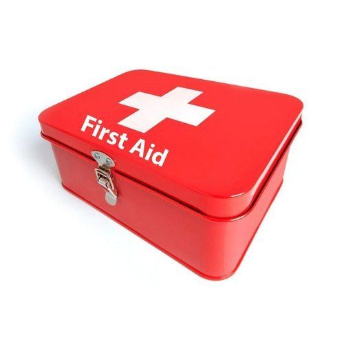  अस्पताल के लिए लाल रंग का आयताकार प्राथमिक चिकित्सा बॉक्स 
