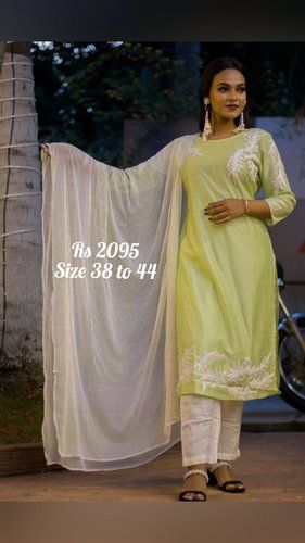 Breathable Silk Thread Embroidery Full Suit