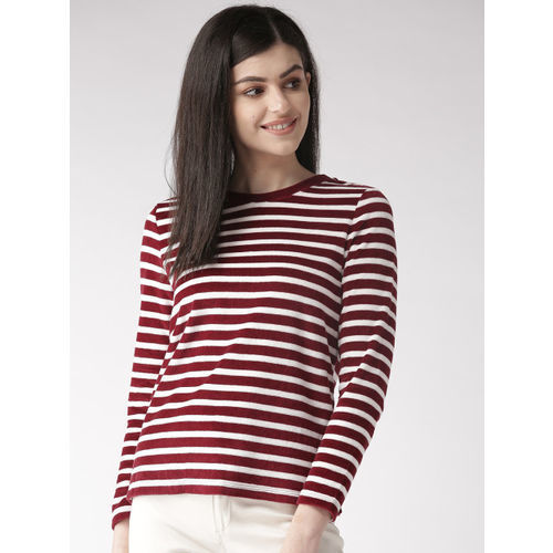 Striped Full Sleeves T Shirt For Women