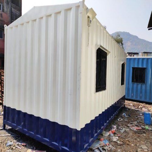 White And Blue Color Modular Built Type With Glass Wool Insulation Prefabricated Portable Cabin Use: Workshop