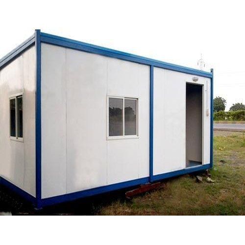 White And Blue Modular Built Industrial Use Frp Material Made Rectangular Shaped Eco Portable Cabin