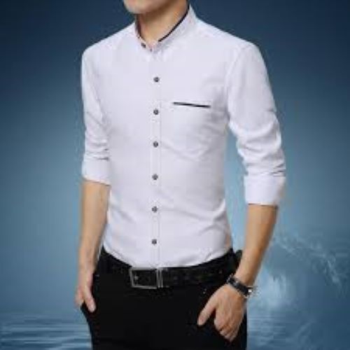 Non Toxic White Color Mens Shirt