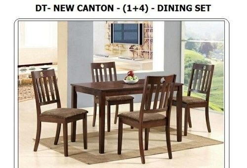 4 Chair Wooden Dining Table Set