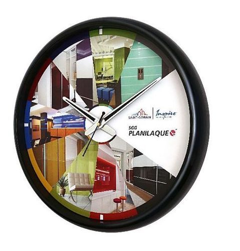 Various Colors Are Available Black Frame Corporate Gift Wall Clock