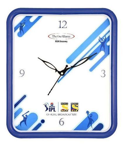 Various Colors Are Available Blue Frame Corporate Gift Wall Clock