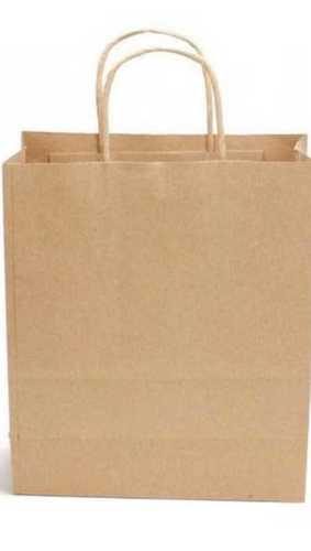 Brown and White Paper Carry Bag