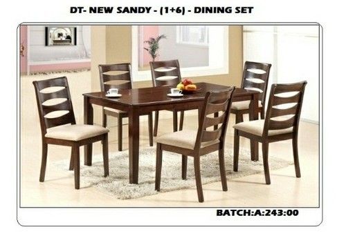 Brown Wooden Dining Table Set