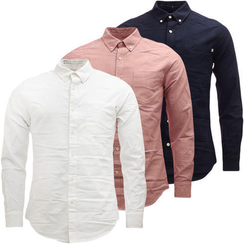 Full Sleeves Mens Plain Shirts With Graceful Look