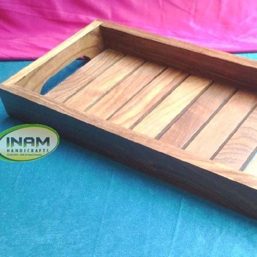 Rectangular Handmade Wooden Serving Tray Size: Various Sizes Are Available