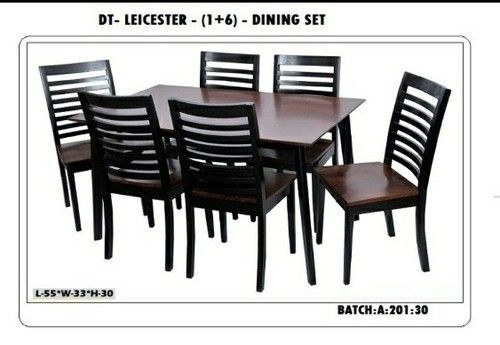 Rectangular Shape Wooden Dining Table Set