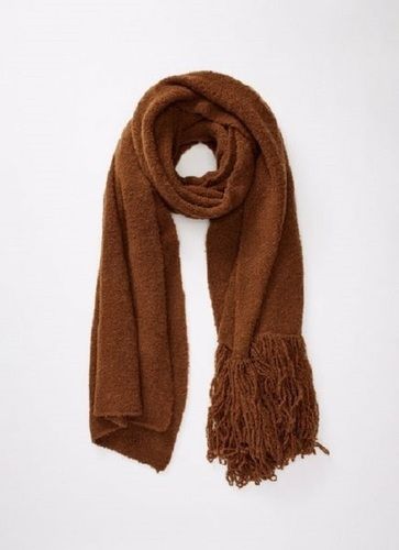 Wool Brown Color Plain Pure Woolen Scarves For Ladies