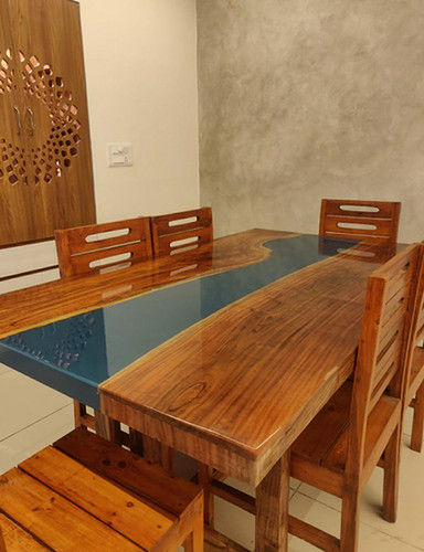 Epoxy Resin River Dining Table Set