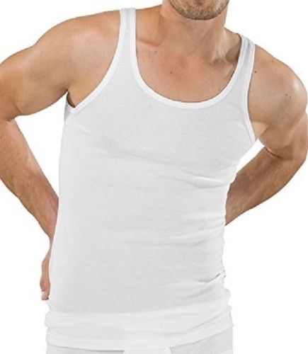 White Color Cut Sleeve Cotton Plain Mens Vests