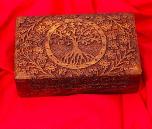 Polished Wooden Brass Carving Boxes