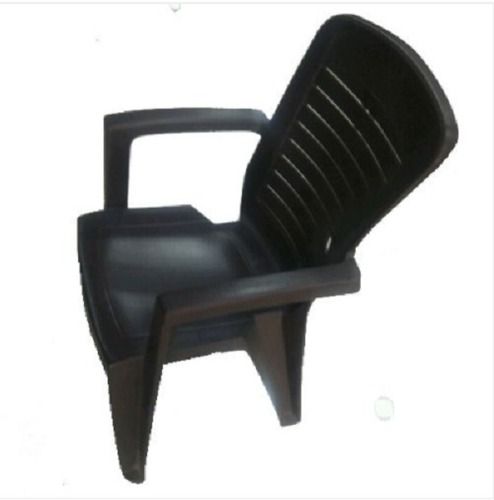 Easy To Clean 4 Legs Plastic Outdoor Black Chairs