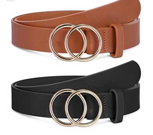 Brown And Black Mens Plain Leather Belt Gender: Male