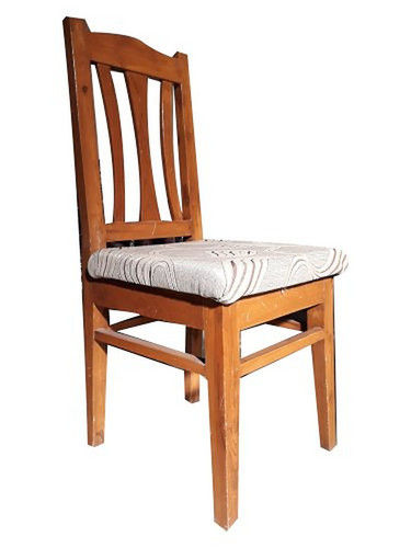 Brown Wooden Armless Chair