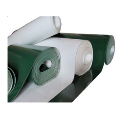 Green and White PVC Conveyor Belt