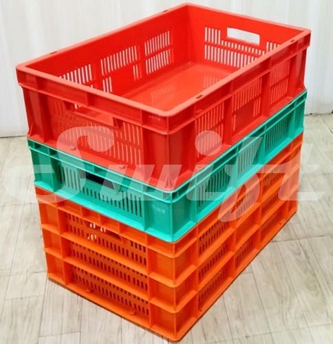 Impact Resistant Stackable Perforated Mesh 76 Liter Plastic Crates