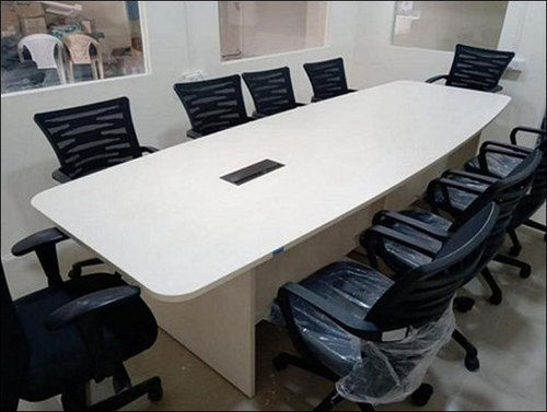Rectangular Wooden Office Conference Table