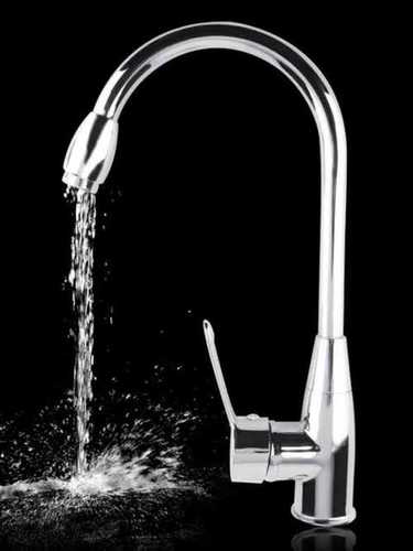 Round Stainless Steel Bathroom Water Tap