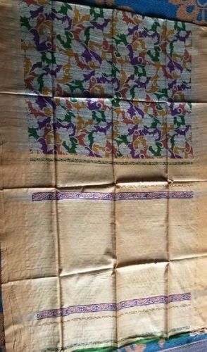 Assorted Color Tussar Ghicha Silk Printed Designer Saree