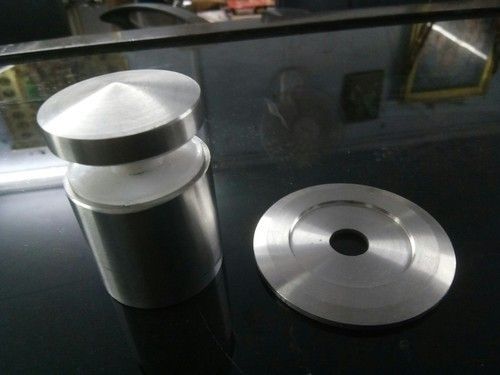 Polished Easy Installation Glass Railing Stud With Plate