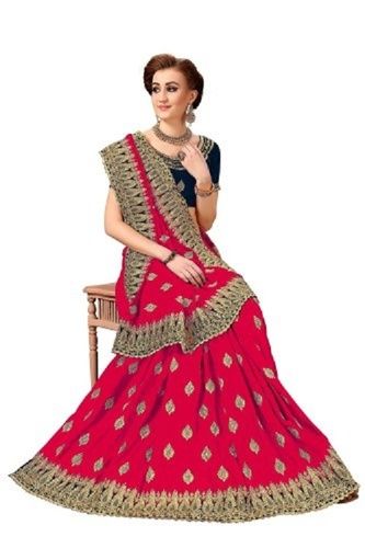 Fancy Silk Embroidered Saree With Blouse Piece (K792)