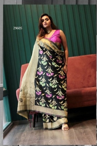 Multi-Color Festive Wear Traditional Banarasi Saree For Ladies