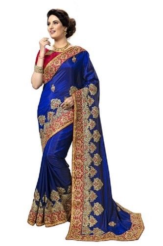 New Silk Heavy Embroidered Border Saree (K827)