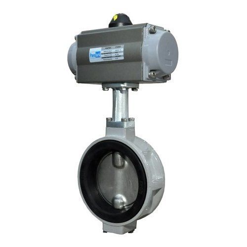 Polished Aluminum Pneumatic Actuator Butterfly Valve