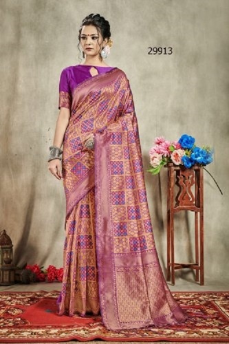 Multi-Color Printed Fancy Designer Banarasi Ladies Sarees